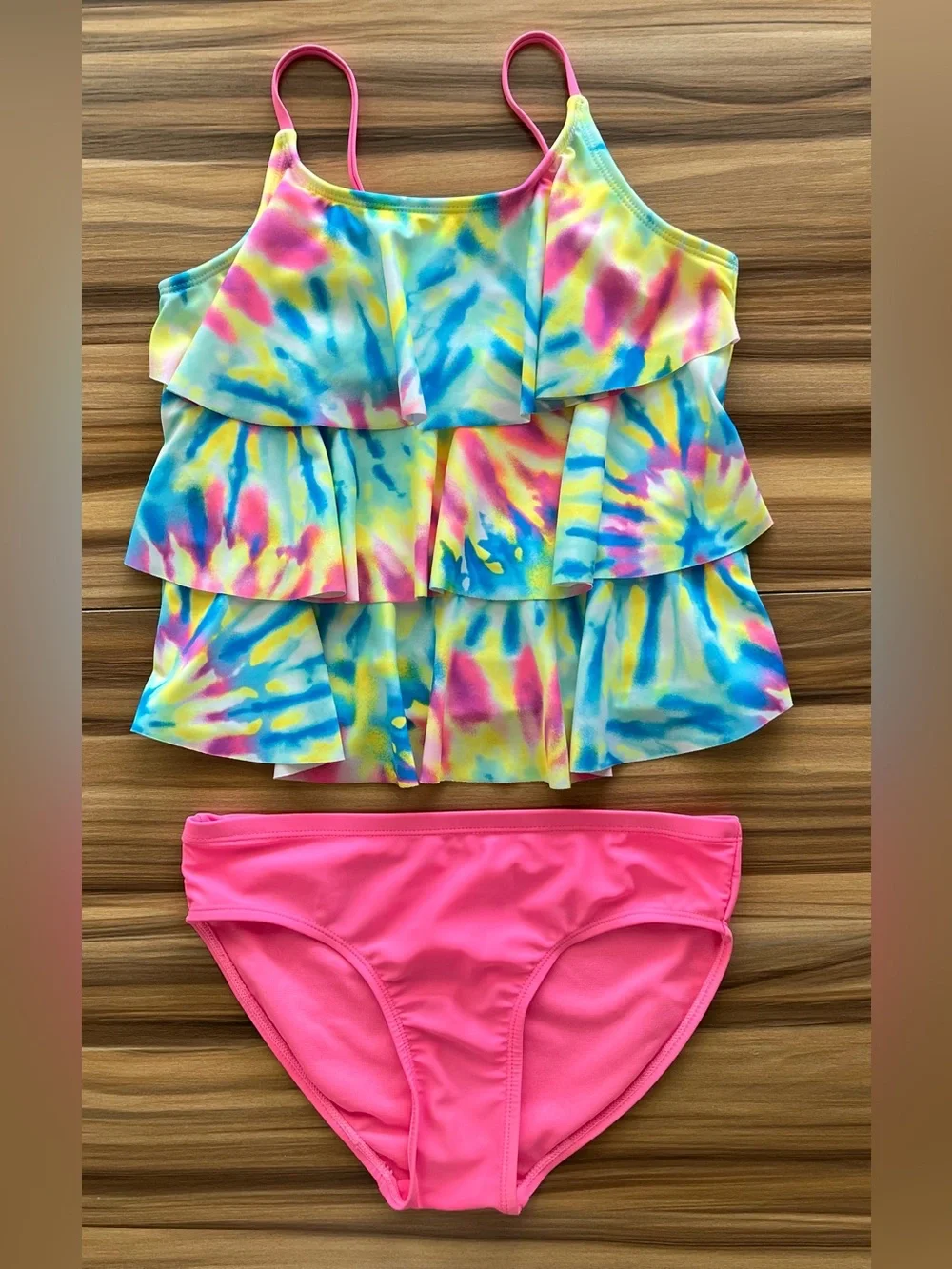 Walmart Justice Girls Tankini Swimsuit 6 Piece Bundle Size M(10)